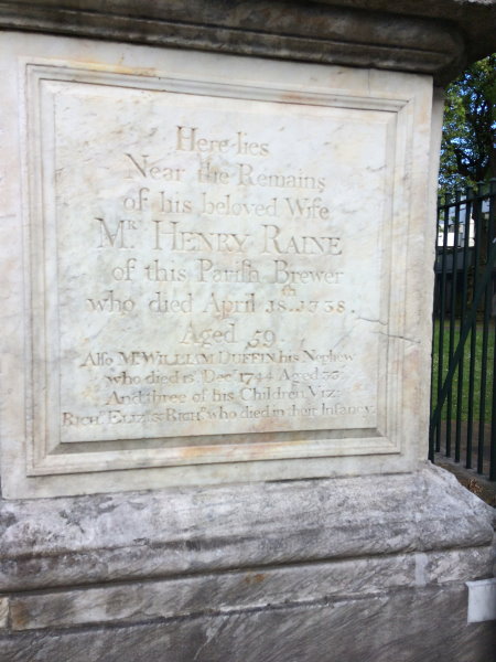 2019 May 04 - Tomb of Henry Raine St George in the East IMG_2615.jpg
